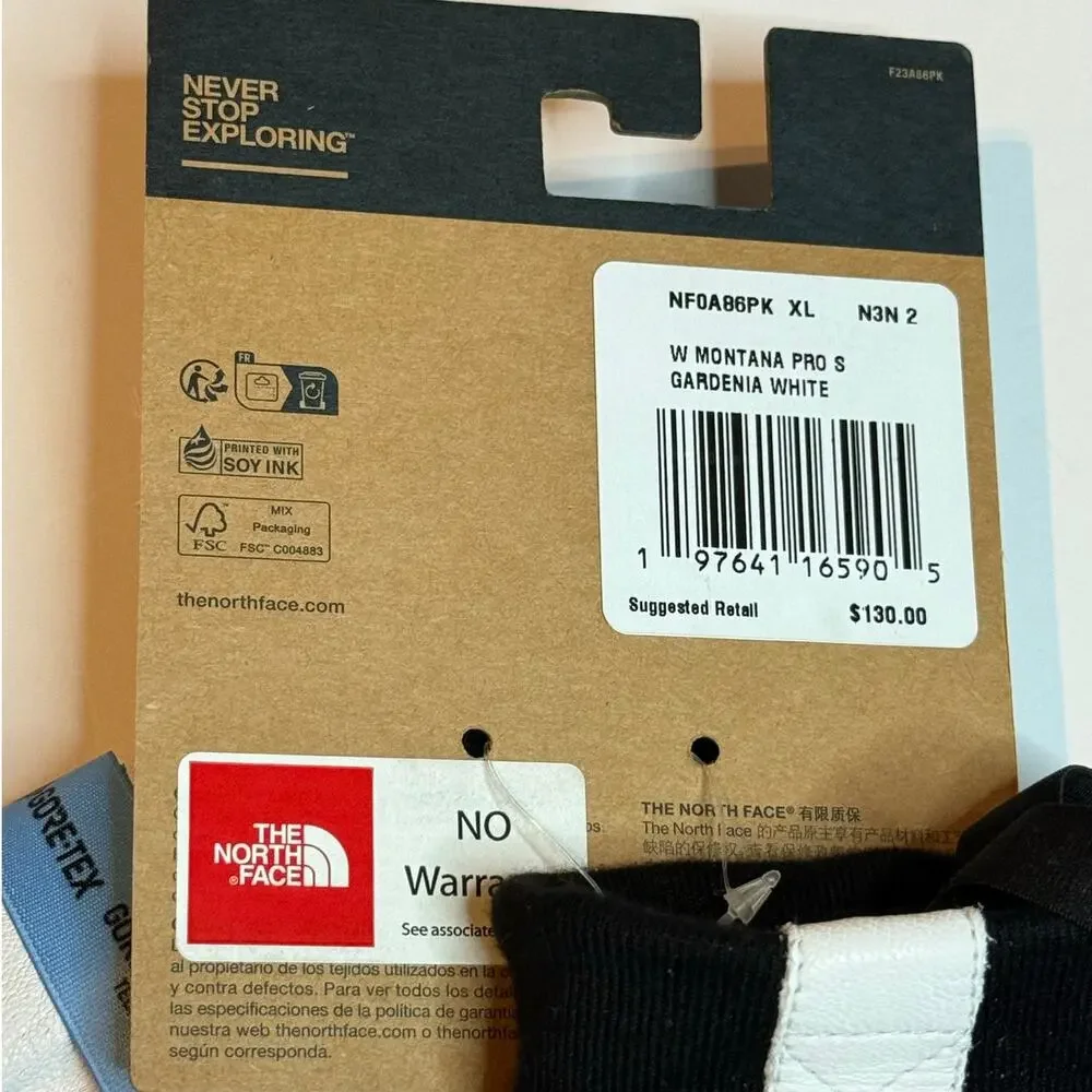 The North Face Women's Montana Pro SG GTX Glove sz: XL NEW WITH TAGS
